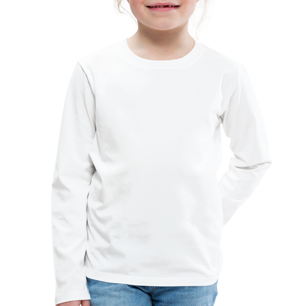 Maglietta Premium a manica lunga per bambini | Spreadshirt - bianco