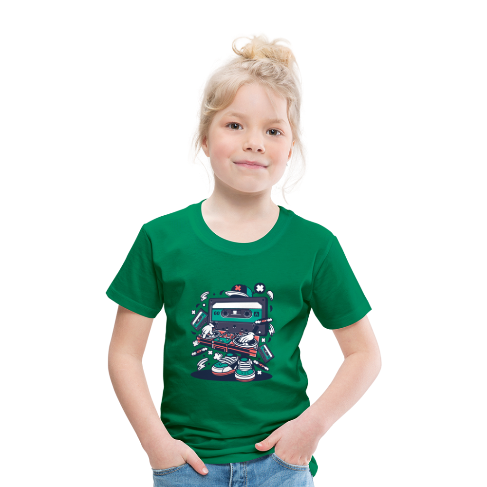 Maglietta Premium per bambini | Spreadshirt | Cassette Disk Jockey - verde kelly