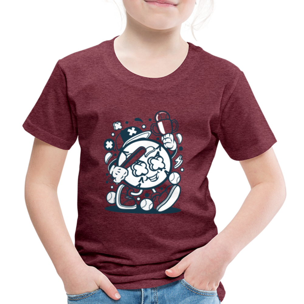 Maglietta Premium per bambini | Spreadshirt | Baseball Champion - rosso bordeaux melange