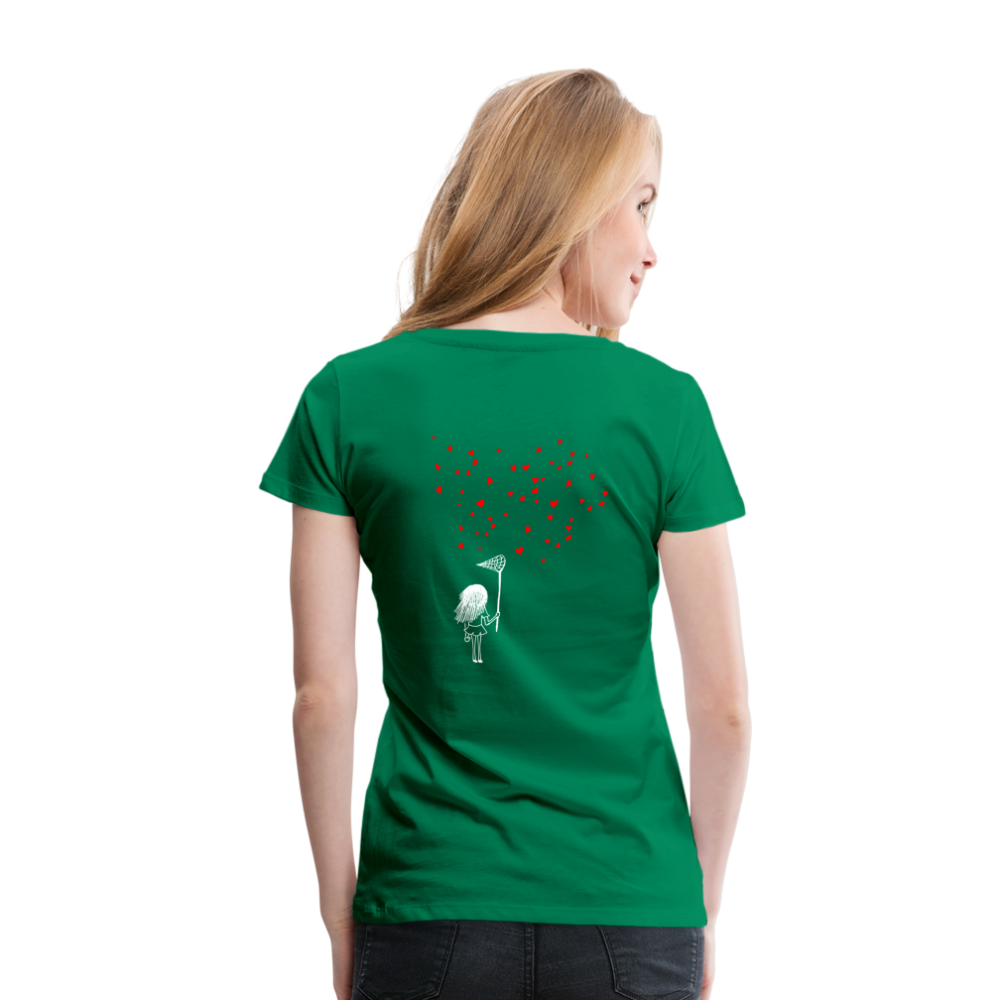 Maglietta Premium da donna | Spreadshirt | Collect Hearts - verde kelly