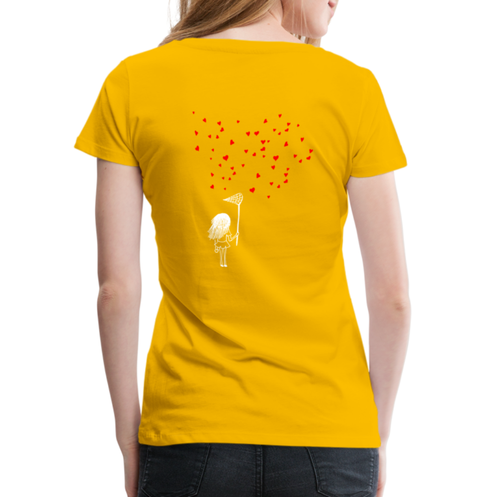 Maglietta Premium da donna | Spreadshirt | Collect Hearts - giallo sole