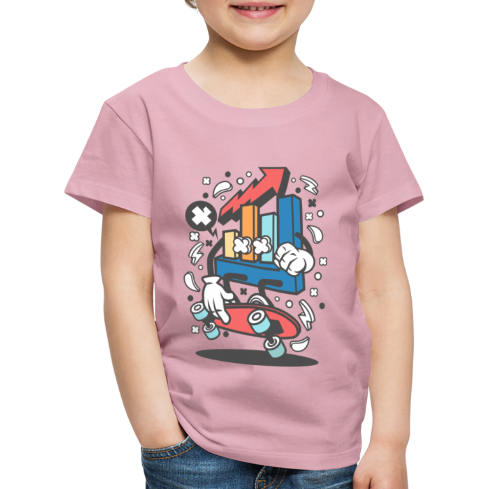 Maglietta Premium per bambini | Spreadshirt | Chart Skater - rosa chiaro