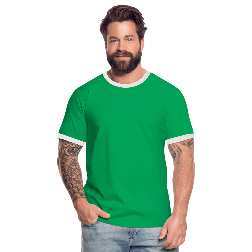 Maglietta Contrast da uomo | Spreadshirt - verde kelly/bianco