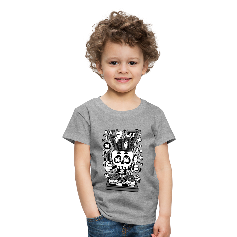 Maglietta Premium per bambini | Spreadshirt | Chess Skull - grigio melange