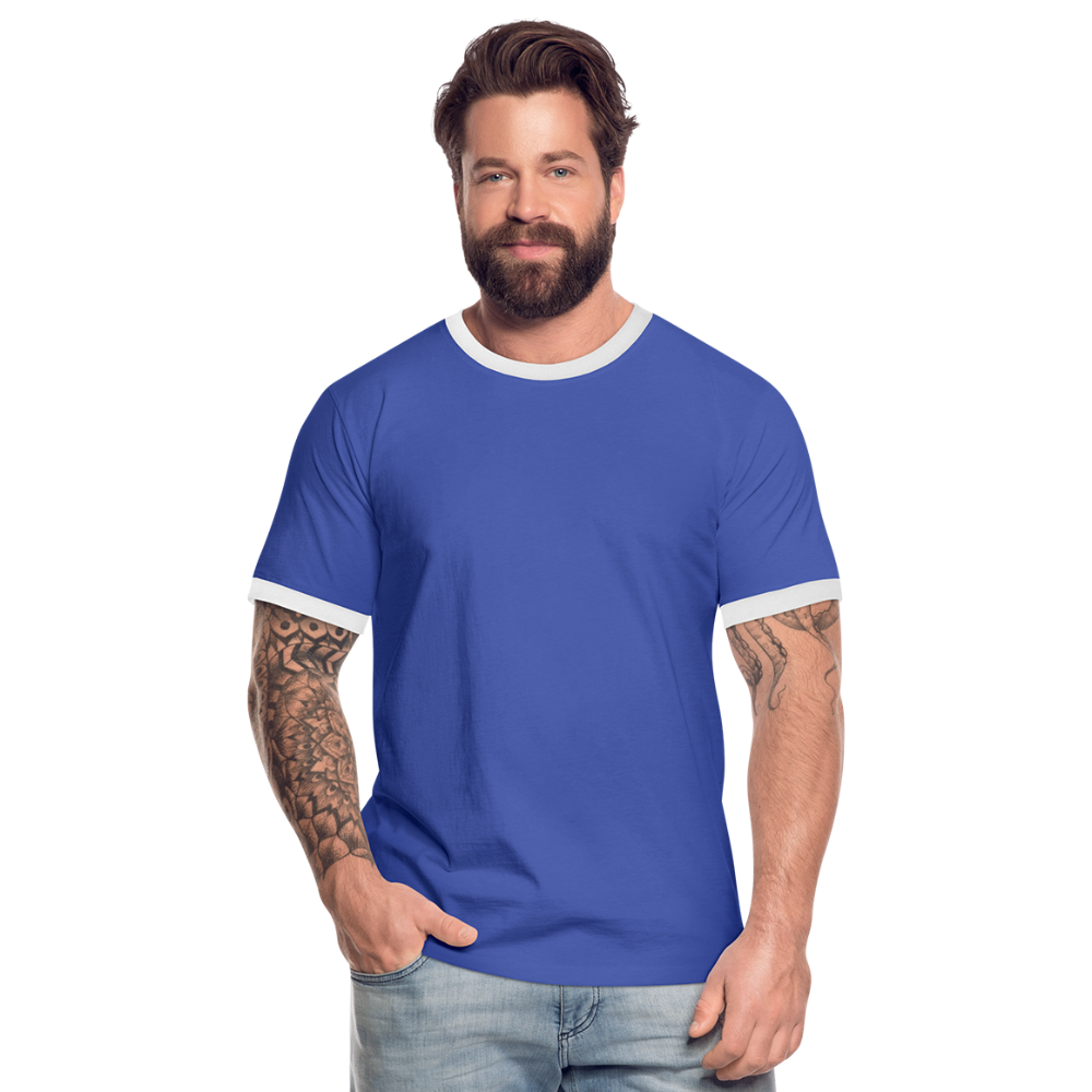 Maglietta Contrast da uomo | Spreadshirt - blu/bianco