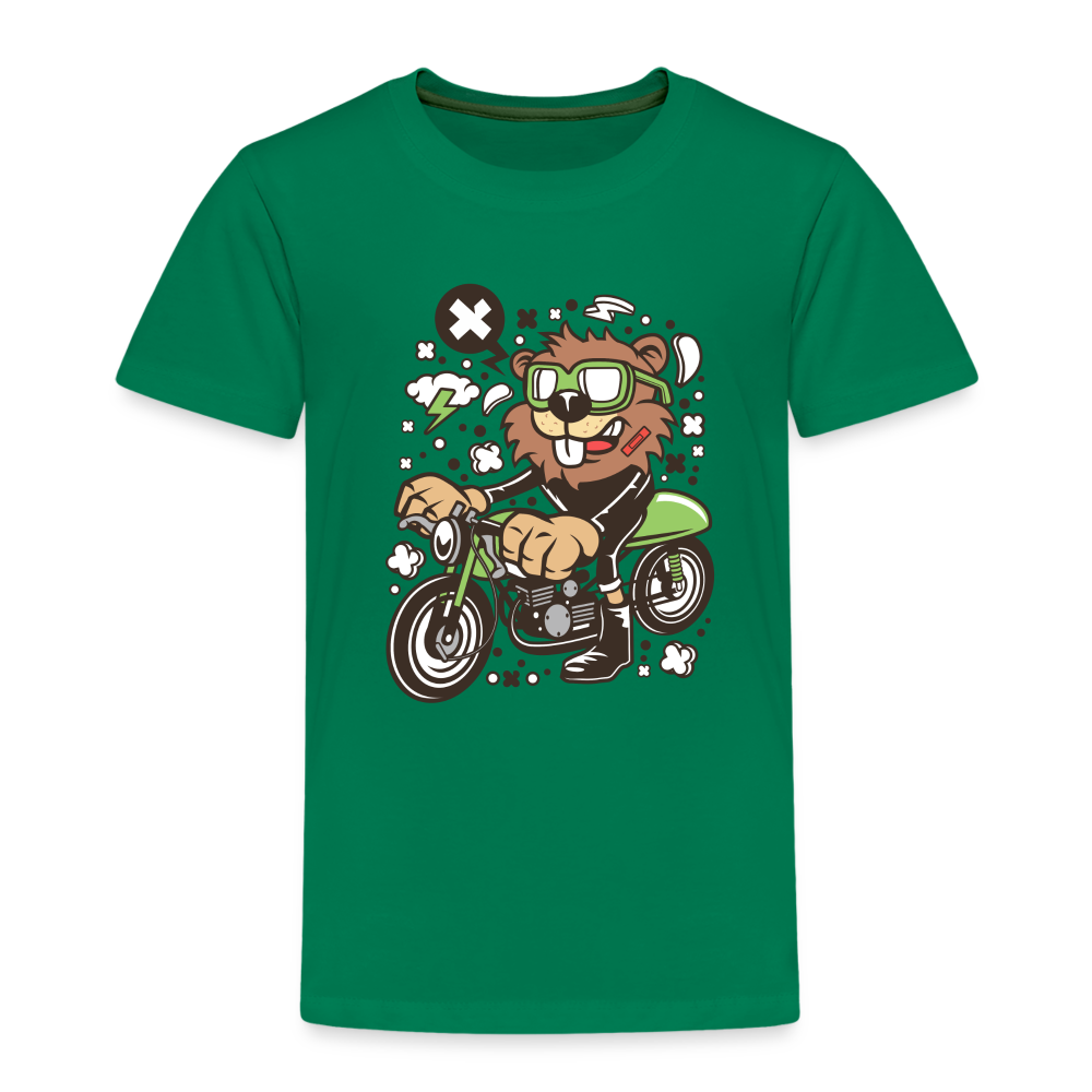 Maglietta Premium per bambini | Spreadshirt | Beaver Motorcycle - verde kelly