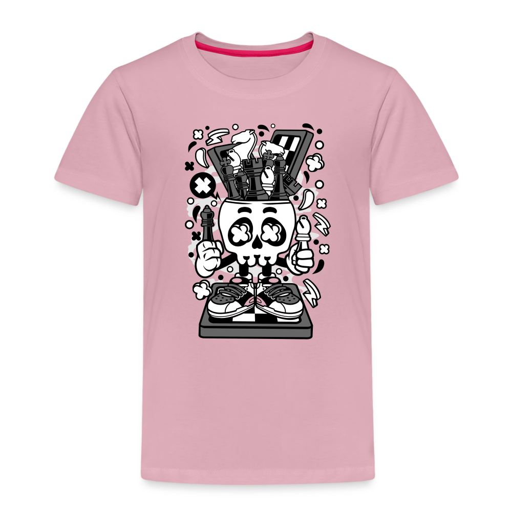 Maglietta Premium per bambini | Spreadshirt | Chess Skull - rosa chiaro