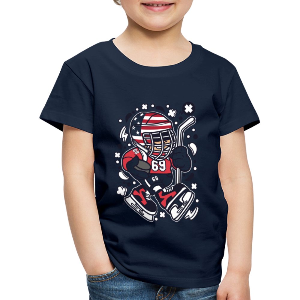 Maglietta Premium per bambini | Spreadshirt | American Hockey Kid - navy