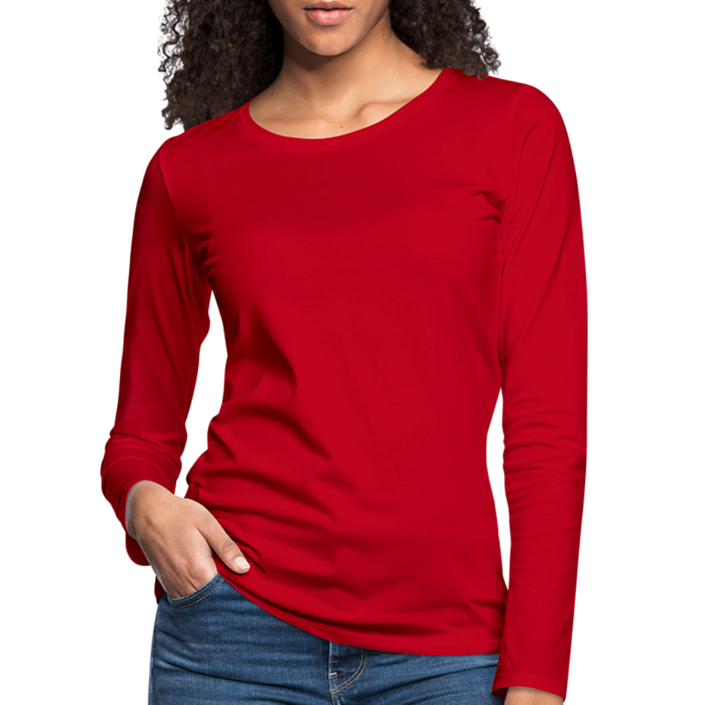 Maglietta Premium a manica lunga da donna | Spreadshirt - rosso