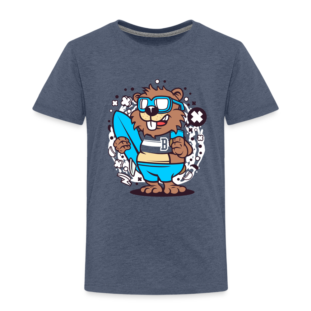 Maglietta Premium per bambini | Spreadshirt | Beaver Surfing - bluastro