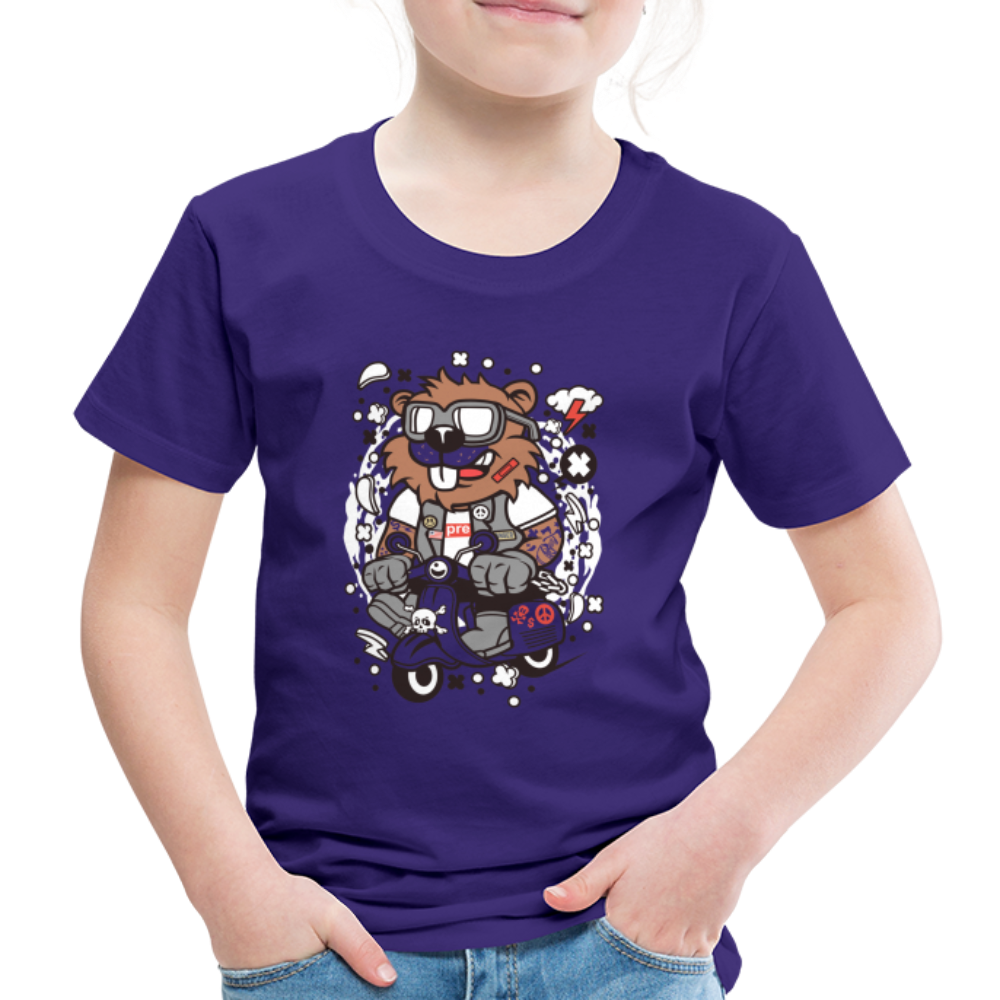 Maglietta Premium per bambini | Spreadshirt | Beaver Scooterist - viola