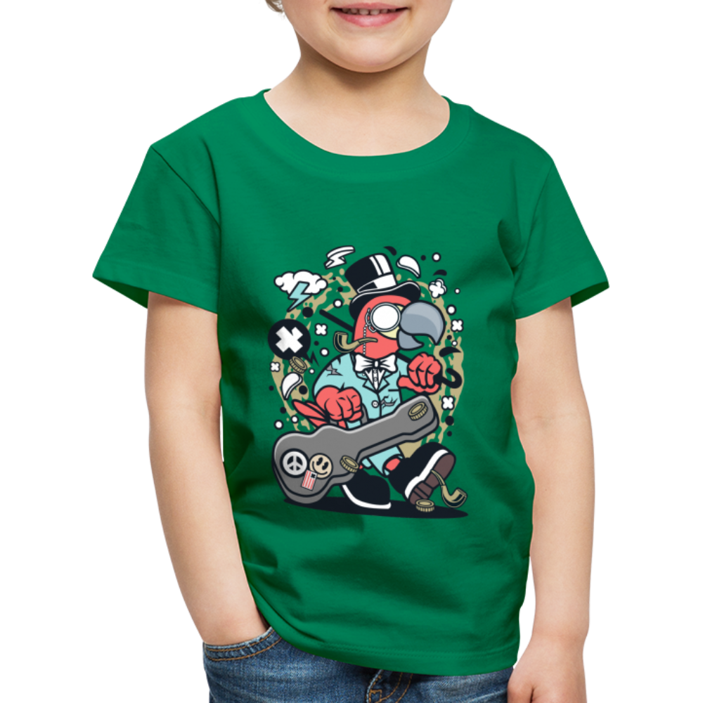 Maglietta Premium per bambini | Spreadshirt | Bird Guitarist - verde kelly