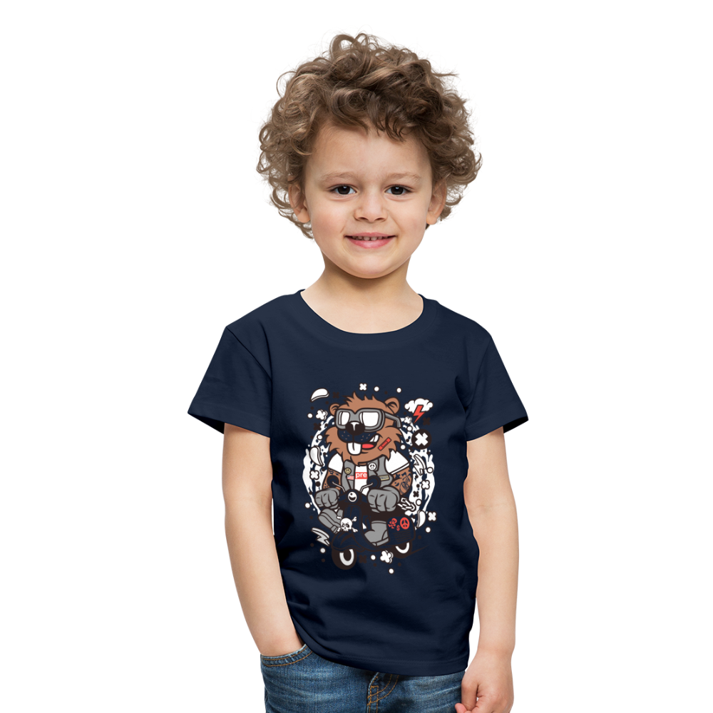 Maglietta Premium per bambini | Spreadshirt | Beaver Scooterist - navy