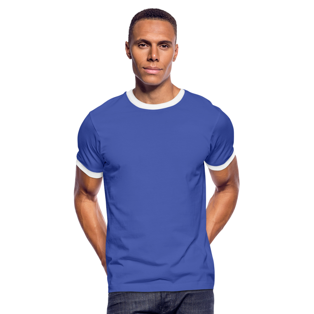 Maglietta Contrast da uomo | Spreadshirt - blu/bianco