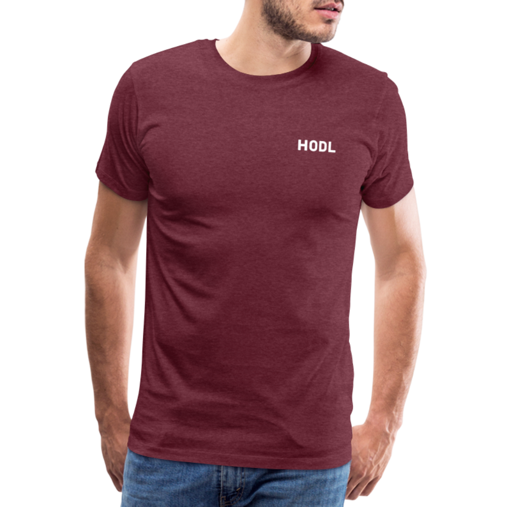 Maglietta Premium da uomo | Spreadshirt | BTC#1 - rosso bordeaux melange