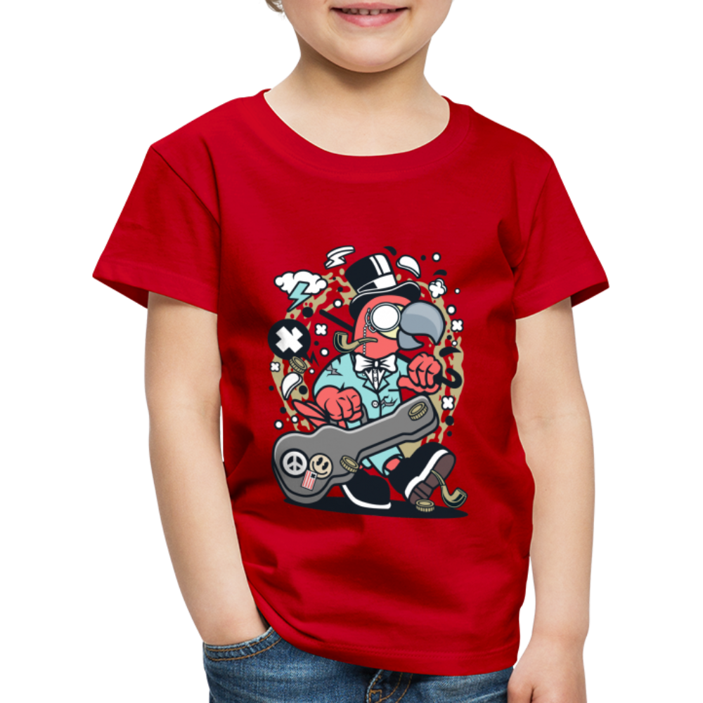 Maglietta Premium per bambini | Spreadshirt | Bird Guitarist - rosso