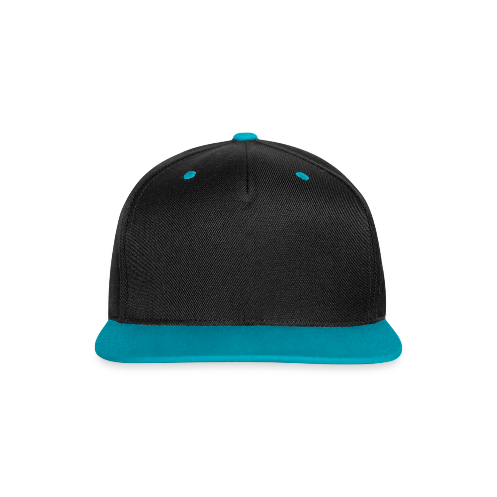 Cappellino snapback in contrasto cromatico | Beechfield - nero/turchese