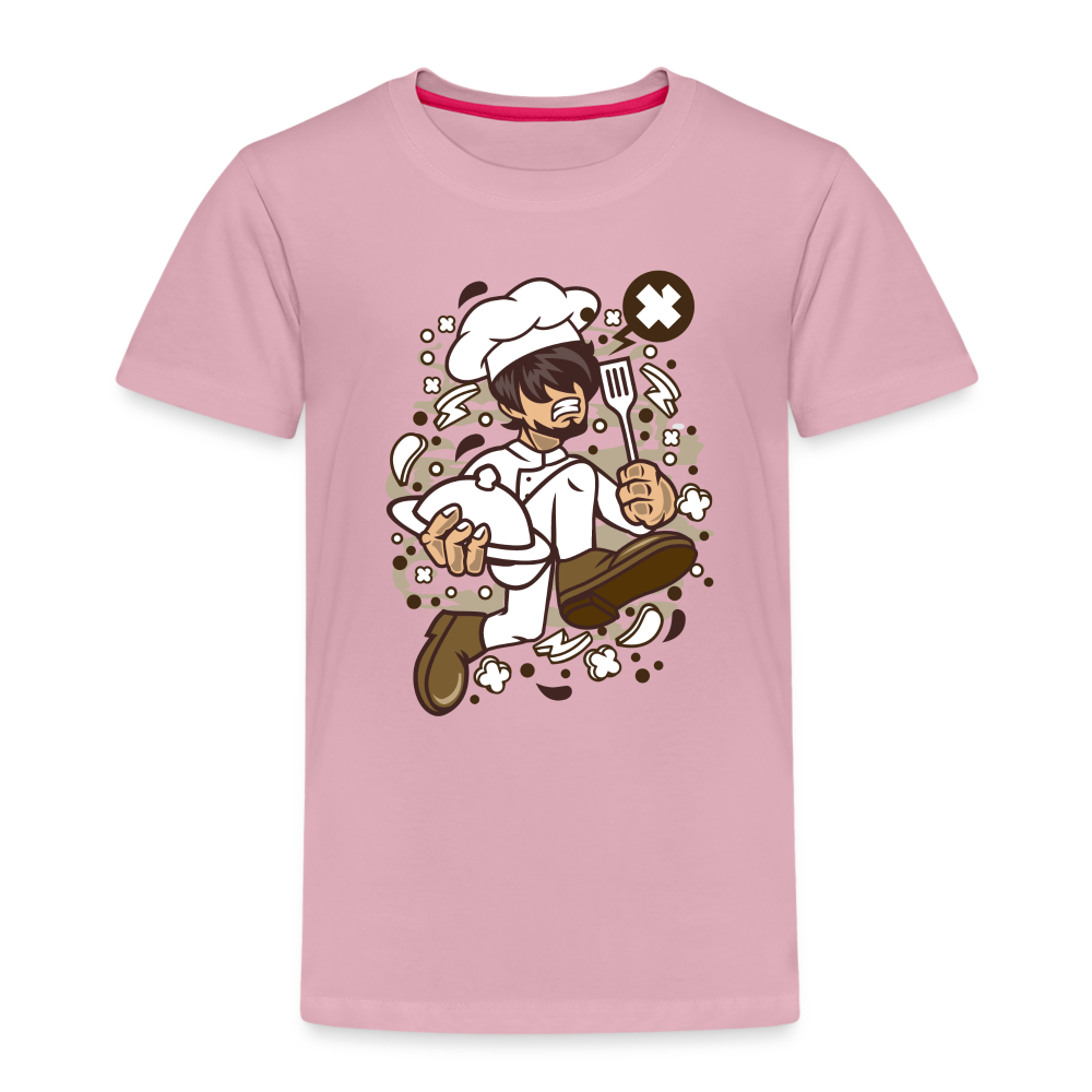 Maglietta Premium per bambini | Spreadshirt | Chef Running - rosa chiaro