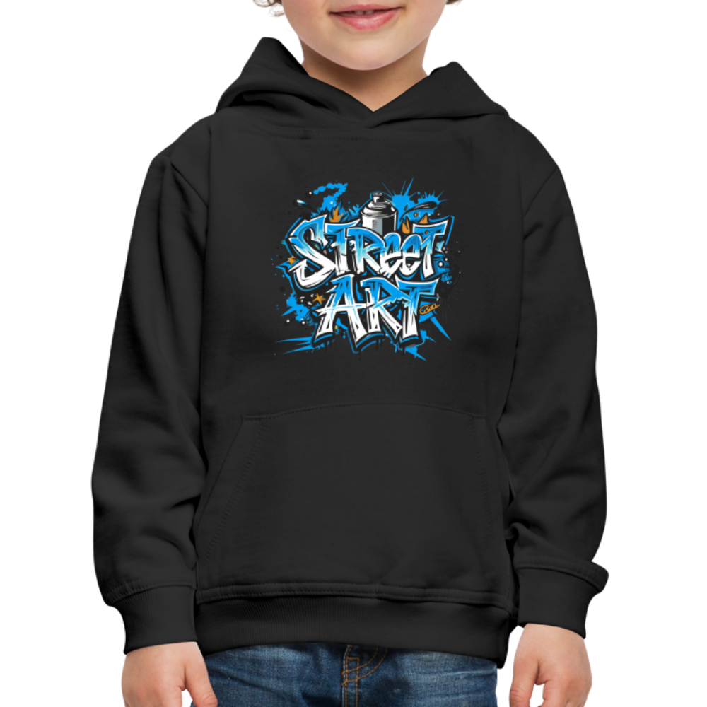 Felpa con cappuccio Premium per bambini | Spreadshirt | Street Art - nero