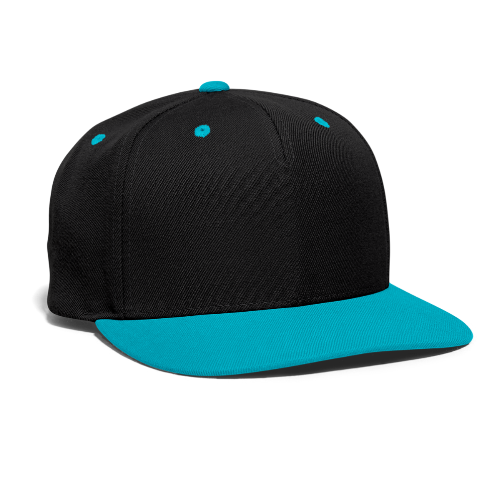 Cappellino snapback in contrasto cromatico | Beechfield - nero/turchese