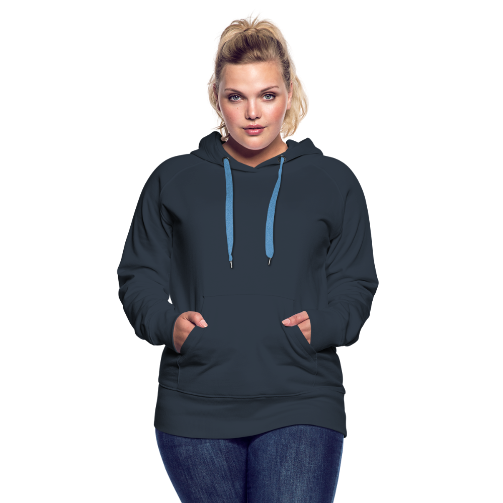 Felpa con cappuccio premium da donna | Personalizzabile - navy