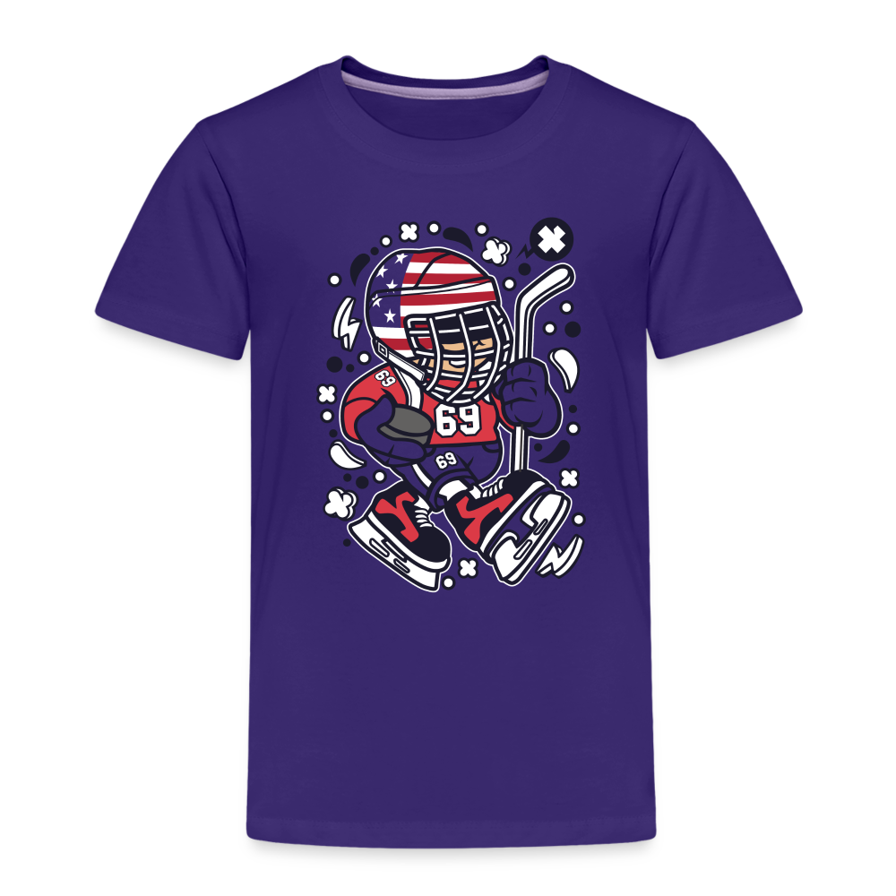 Maglietta Premium per bambini | Spreadshirt | American Hockey Kid - viola