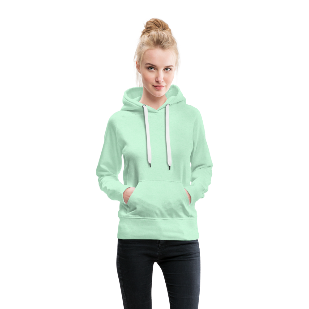 Felpa con cappuccio premium da donna | Personalizzabile - verde menta chiaro