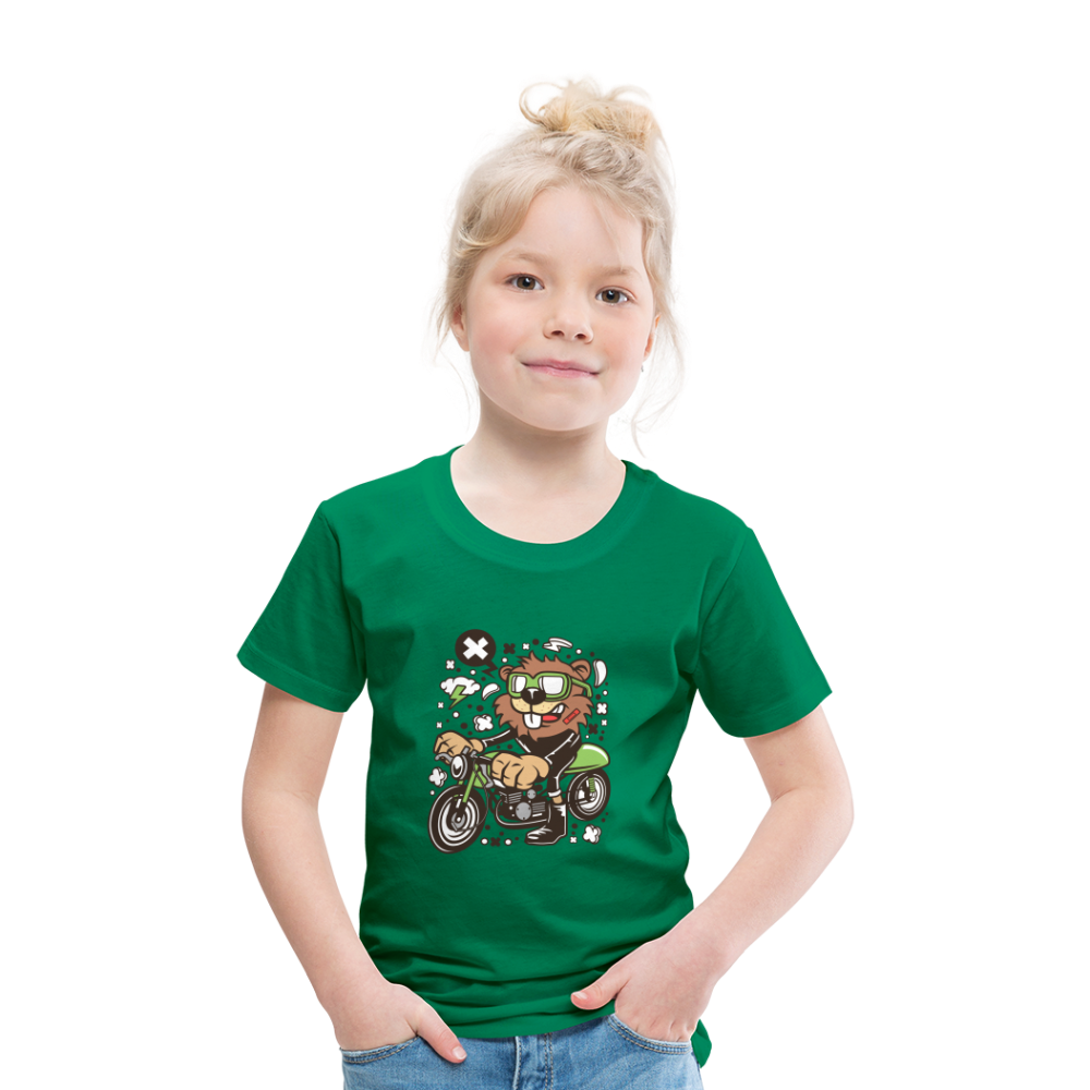 Maglietta Premium per bambini | Spreadshirt | Beaver Motorcycle - verde kelly