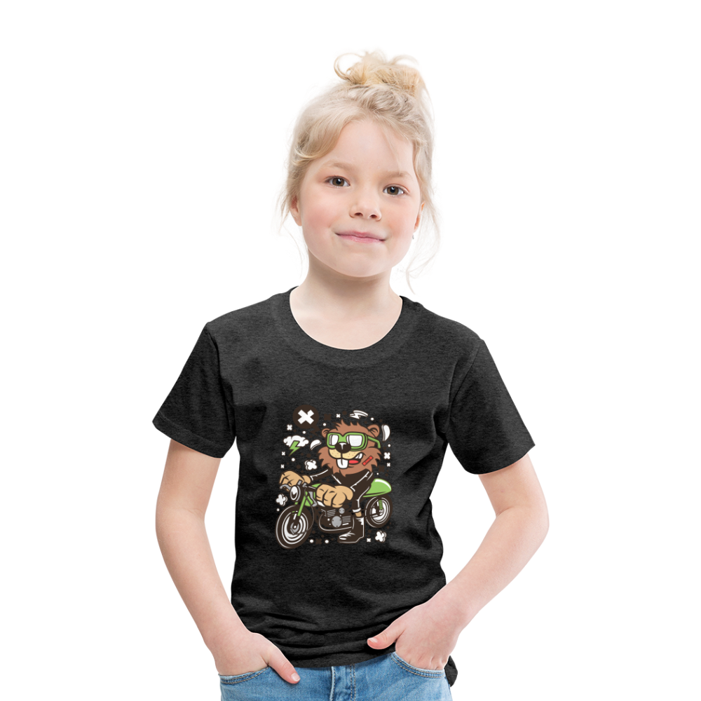 Maglietta Premium per bambini | Spreadshirt | Beaver Motorcycle - antracite