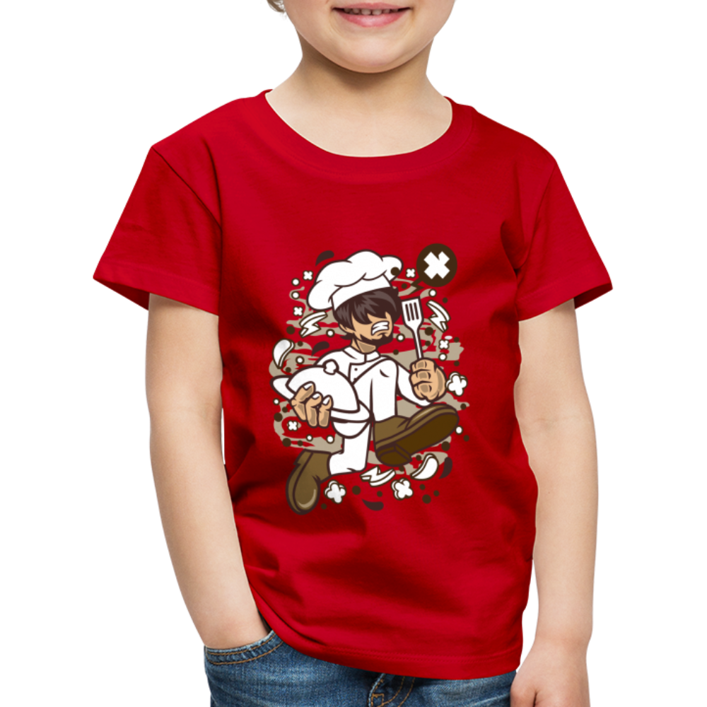 Maglietta Premium per bambini | Spreadshirt | Chef Running - rosso