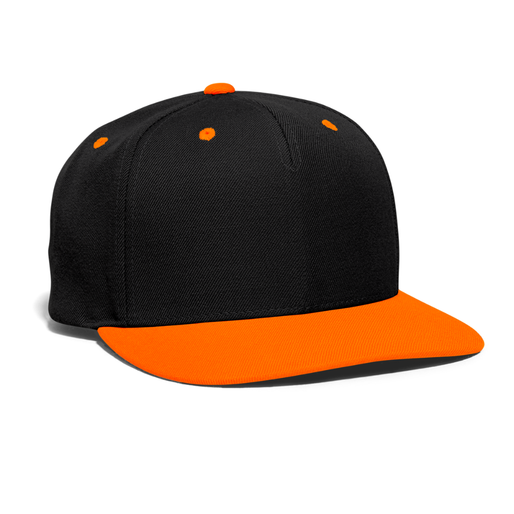 Cappellino snapback in contrasto cromatico | Beechfield - nero/arancione neon