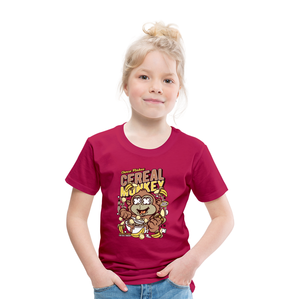 Maglietta Premium per bambini | Spreadshirt | Cereal Monkey - Borgogna