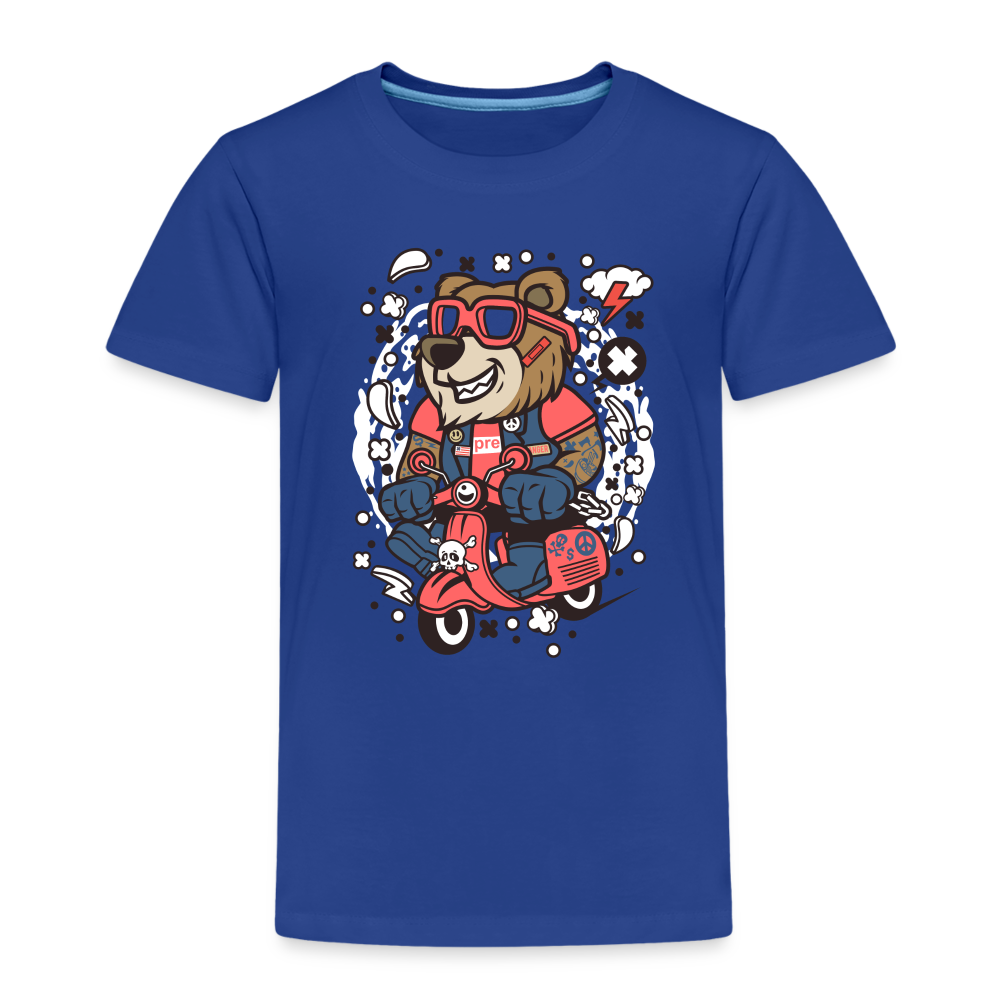 Maglietta Premium per bambini | Spreadshirt | Bear Scooterist - blue royal