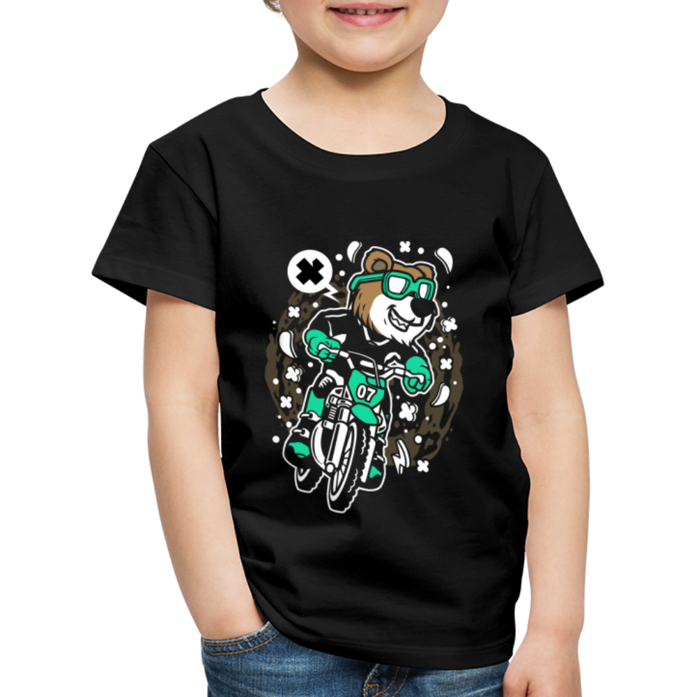 Maglietta Premium per bambini | Spreadshirt | Bear Motocross - nero