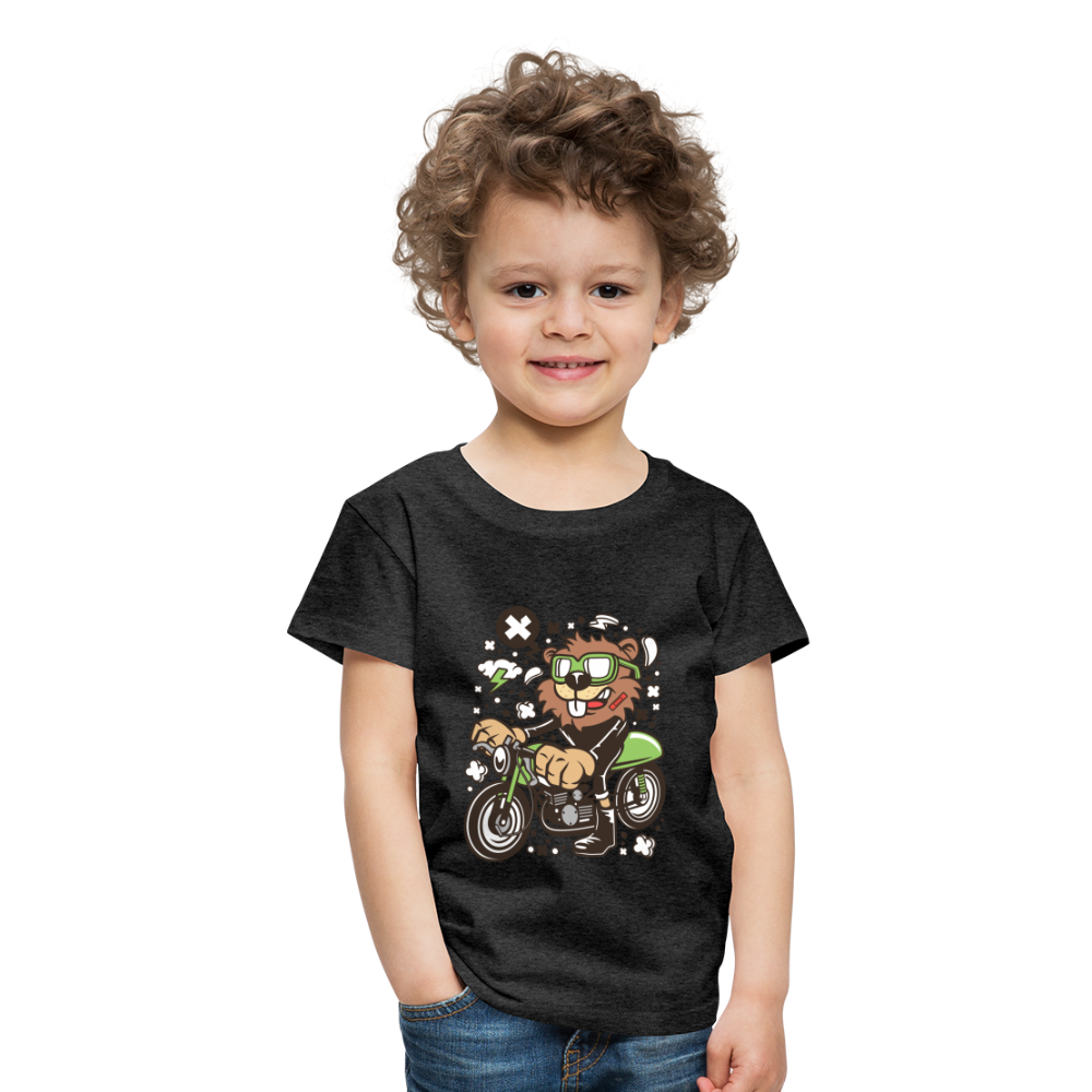 Maglietta Premium per bambini | Spreadshirt | Beaver Motorcycle - antracite