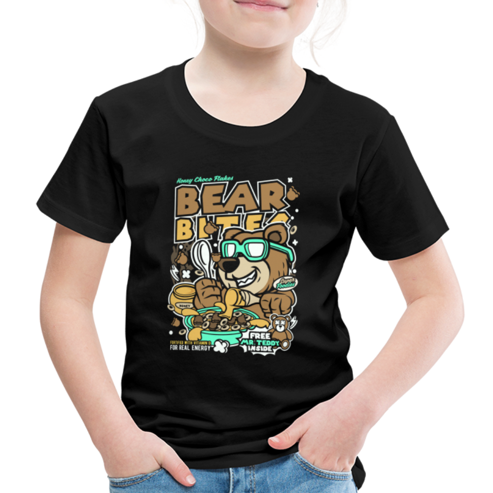 Maglietta Premium per bambini | Spreadshirt | Bear Bites - nero