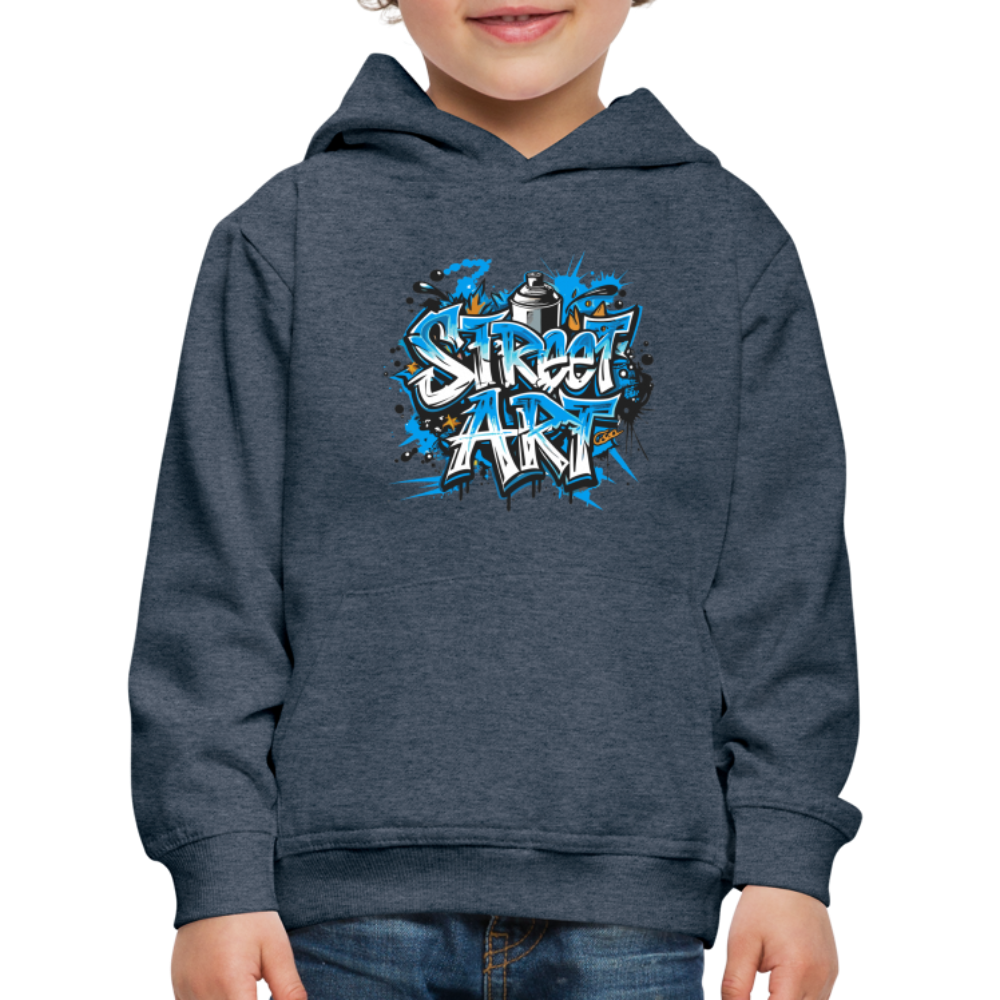 Felpa con cappuccio Premium per bambini | Spreadshirt | Street Art - color jeans