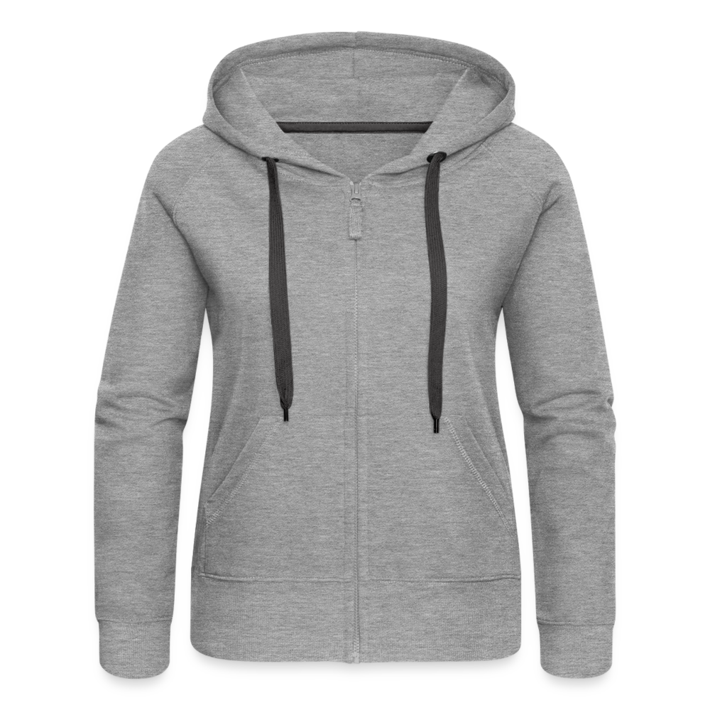 Giacca Felpata con zip premium da donna | Spreadshirt - grigio melange