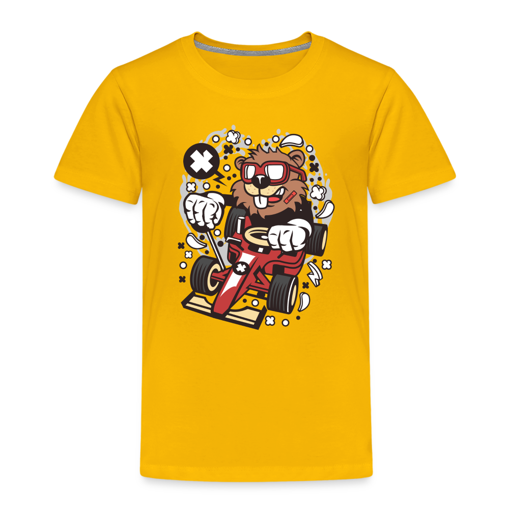 Maglietta Premium per bambini | Spreadshirt | Beaver Racer - giallo sole