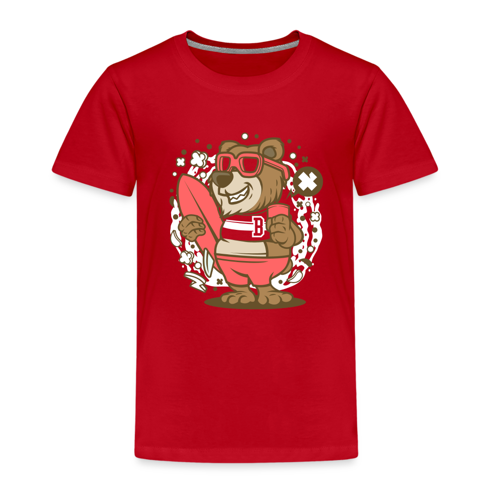 Maglietta Premium per bambini | Spreadshirt | Bear Surfing - rosso