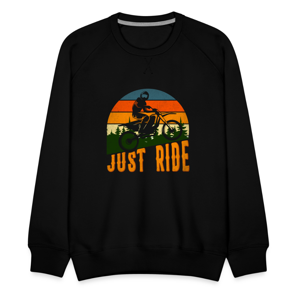 Felpa premium da uomo | Spreadshirt | Just Ride - nero