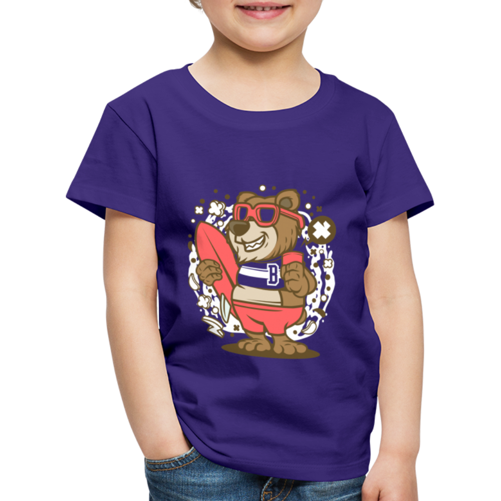 Maglietta Premium per bambini | Spreadshirt | Bear Surfing - viola