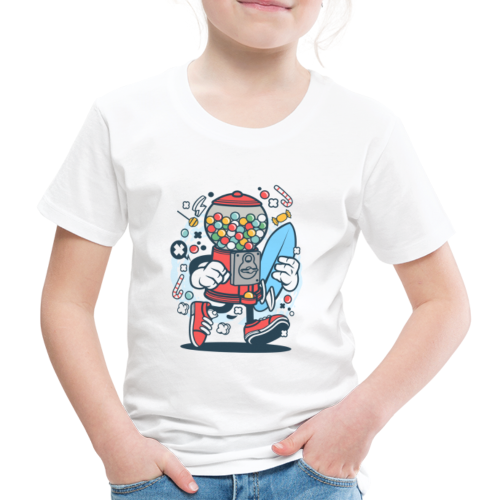 Maglietta Premium per bambini | Spreadshirt | Candy Machine Surfer - bianco