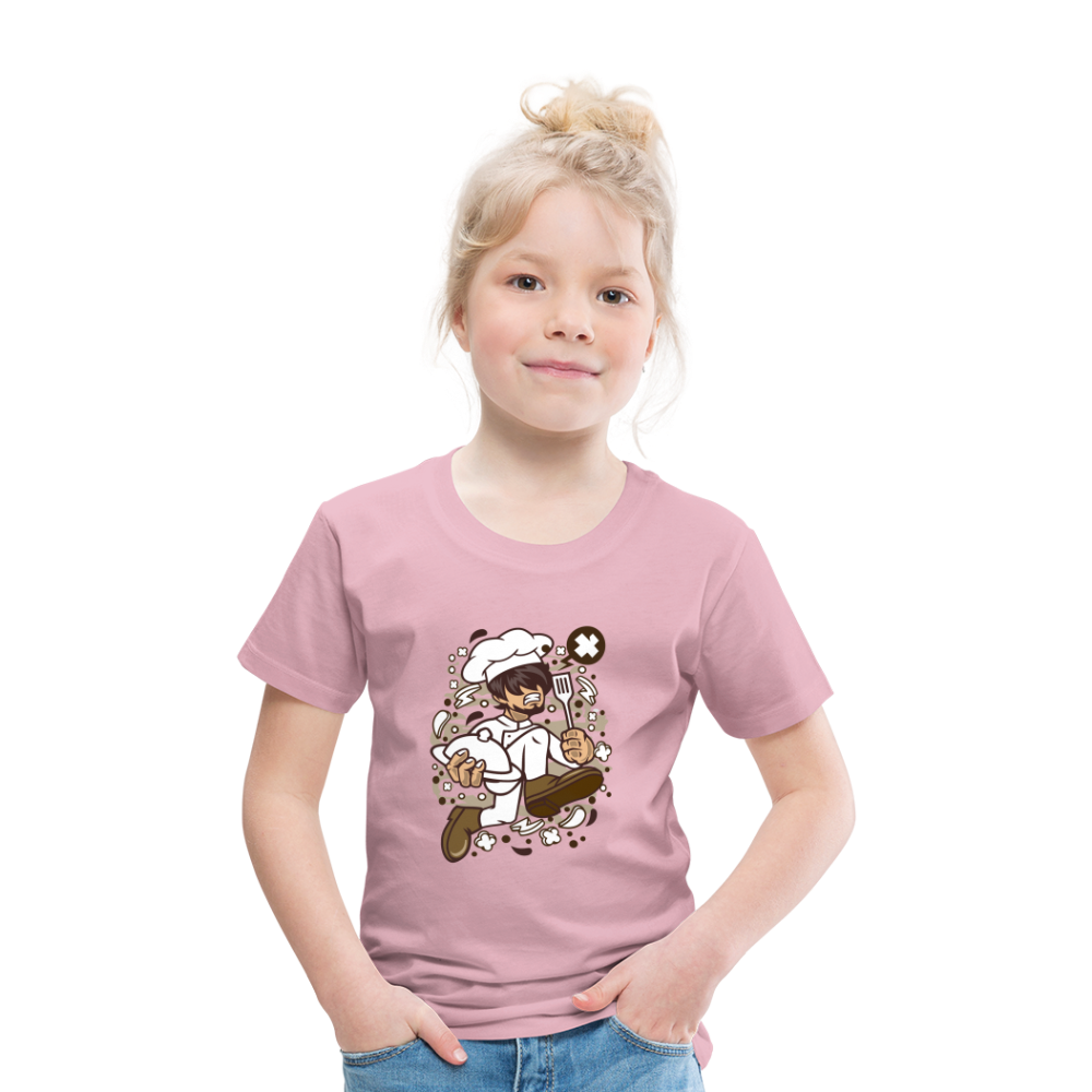 Maglietta Premium per bambini | Spreadshirt | Chef Running - rosa chiaro