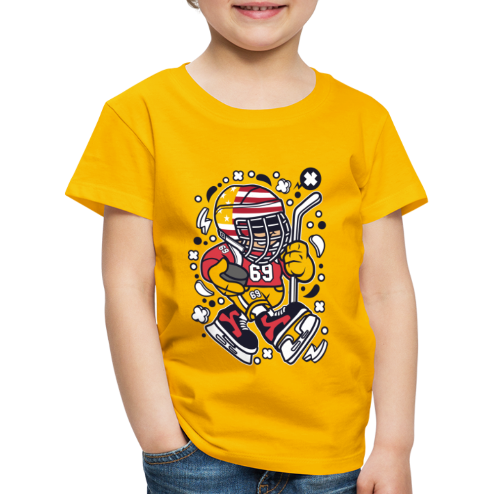 Maglietta Premium per bambini | Spreadshirt | American Hockey Kid - giallo sole