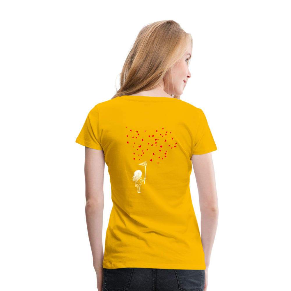 Maglietta Premium da donna | Spreadshirt | Collect Hearts - giallo sole