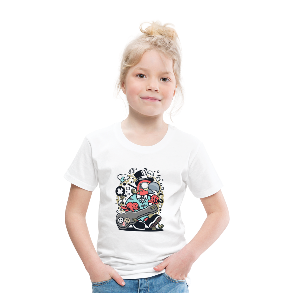 Maglietta Premium per bambini | Spreadshirt | Bird Guitarist - bianco