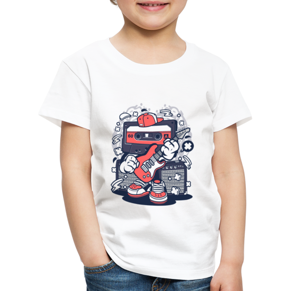 Maglietta Premium per bambini | Spreadshirt | Cassette Rockstar - bianco