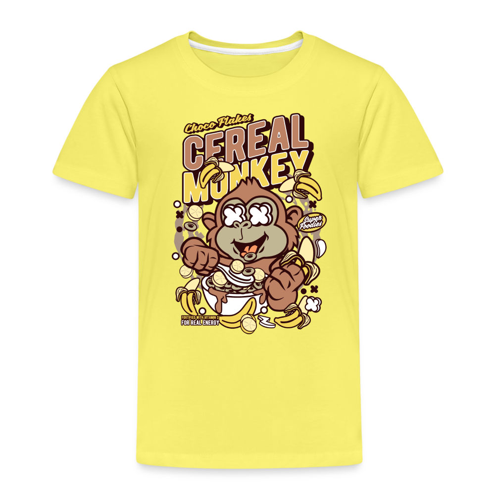 Maglietta Premium per bambini | Spreadshirt | Cereal Monkey - giallo