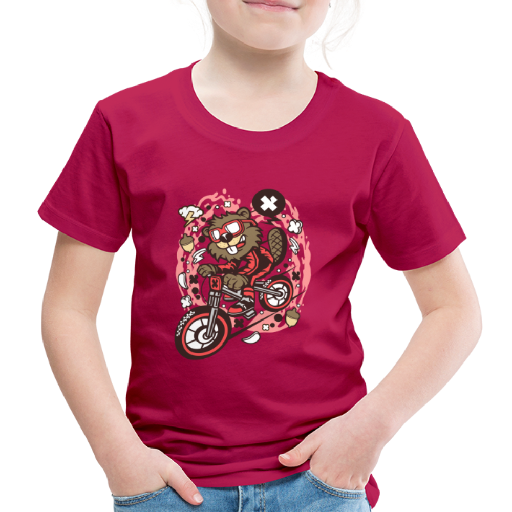 Maglietta Premium per bambini | Spreadshirt | Beaver Downhill - Borgogna